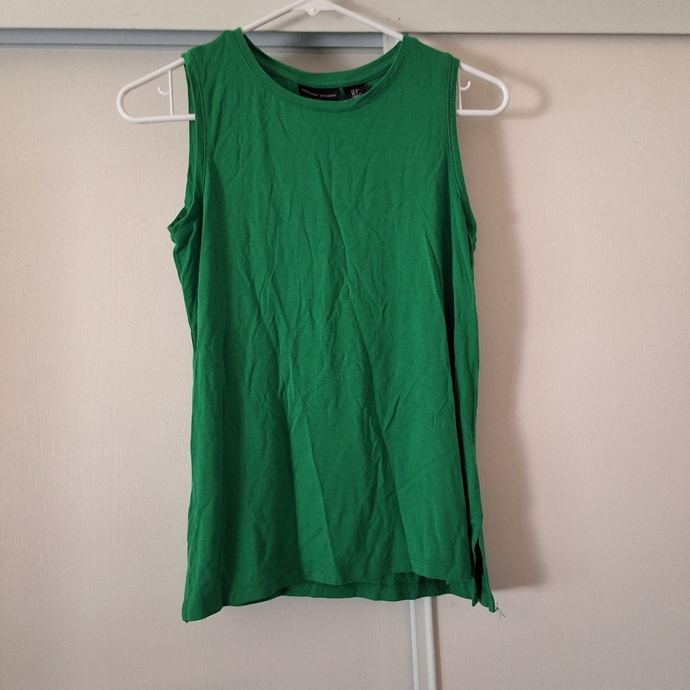 Adrienne Vittadini Gree Sleeveless High Low Sleeveless Blouse Top Size S